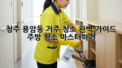 청주 용암동 거주 청소 완벽 가이드: 주방 청소 마스터하기